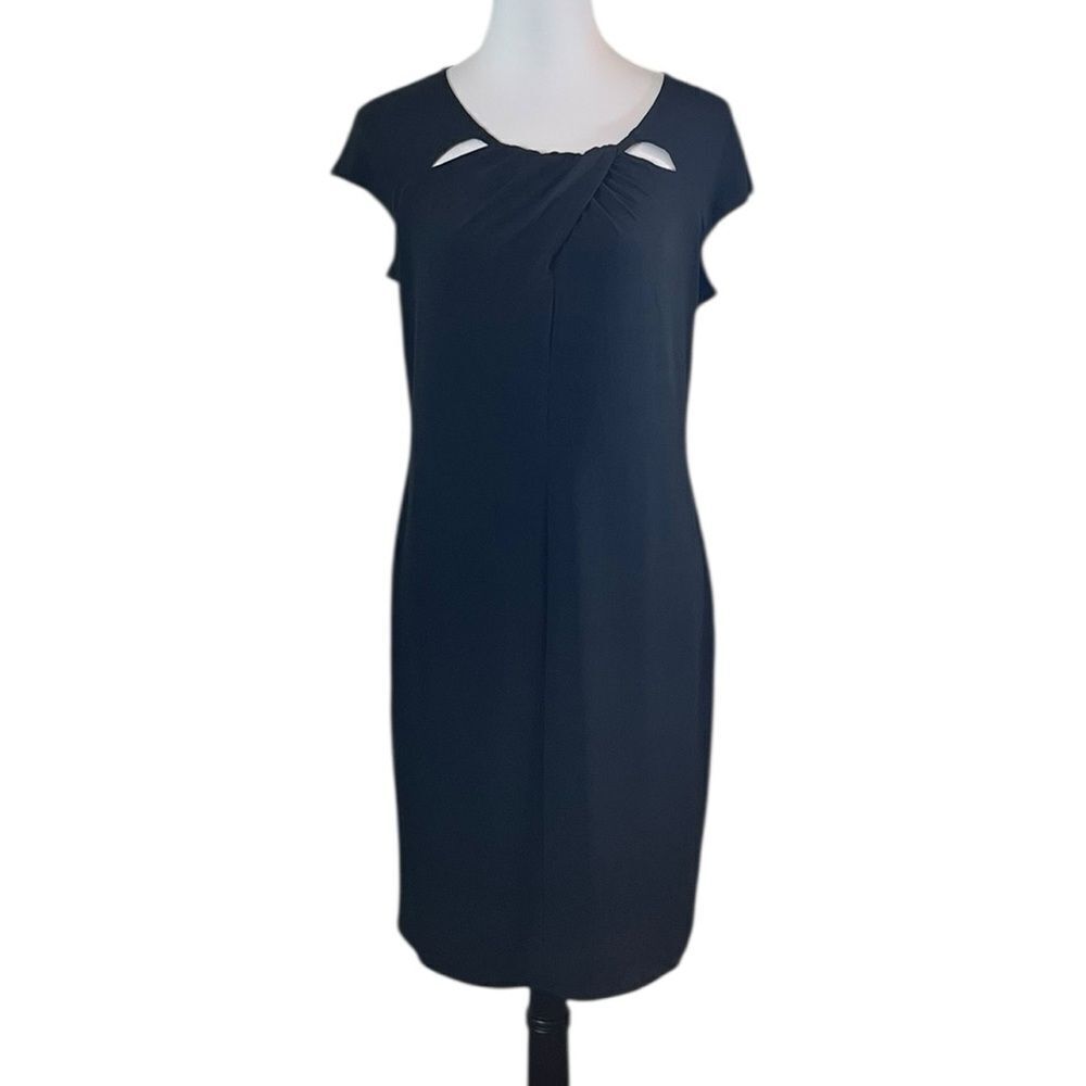 New York‎ & Company Women’s Elegant Black Cap Sleeve Dress, Size M